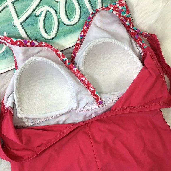 Sweet Escape One Piece Full Coverage Pink Print Swimsuit - Picture 5 of 7